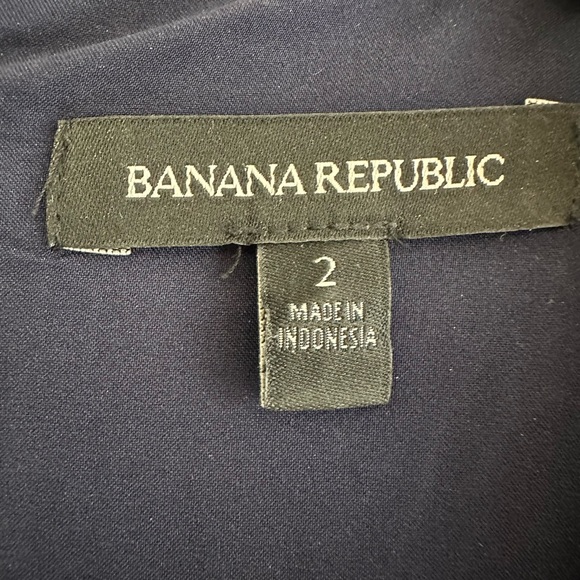 Banana Republic Bow Cuff Shift Dress Navy Size 2 - Picture 4 of 5